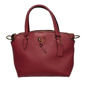 Coach Raspberry Leather Handbag